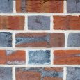 Stuart style woodfired brickwork with white pencilling on ruled joint profile - front view